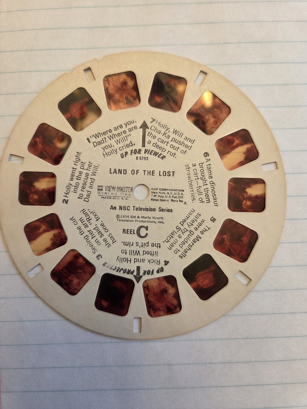 View-Master Reel C - Land of the Lost (Brown Tones)